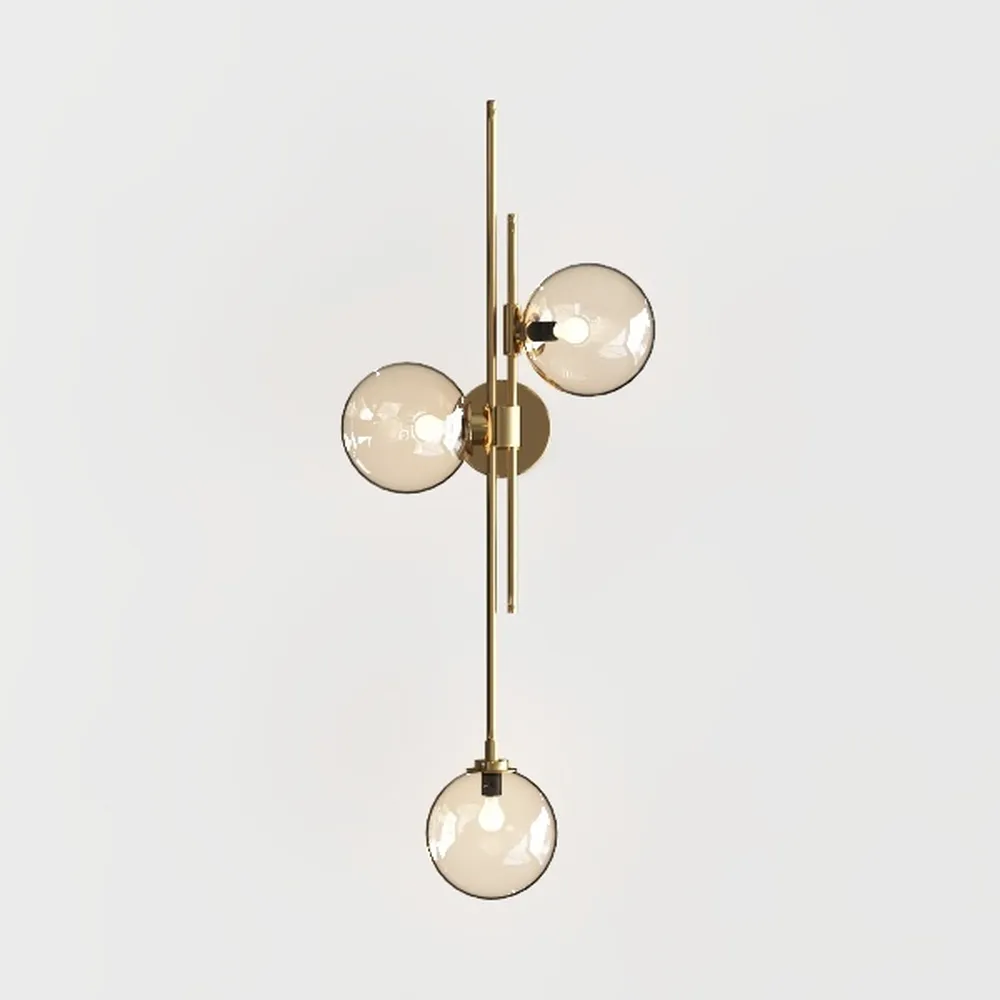 Modern Glass Globe Sputnik Chandelier, 9-Light