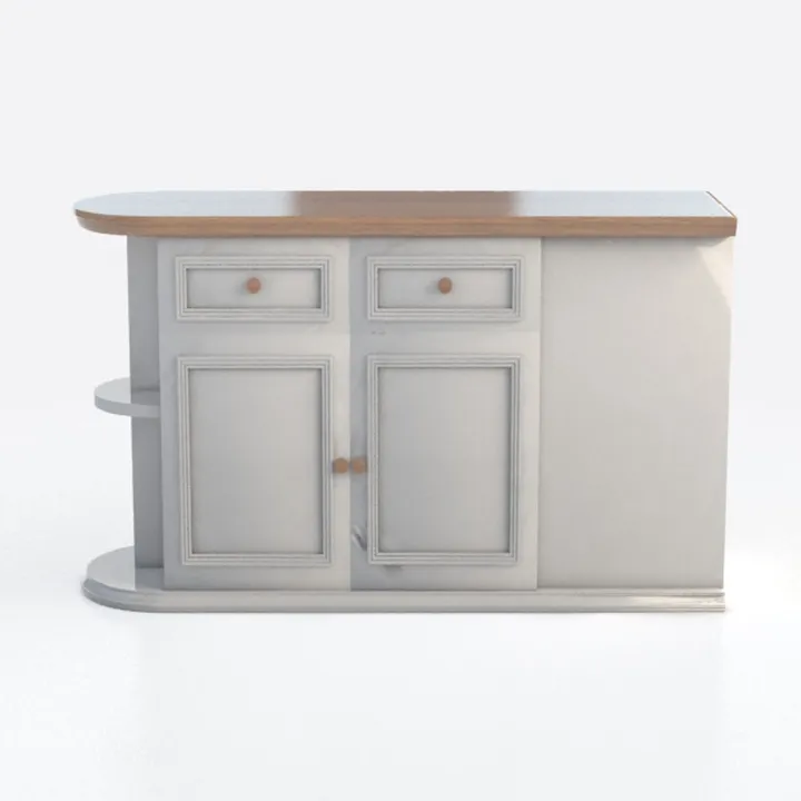 Country -Style Solid Lime Wood Antiqued White