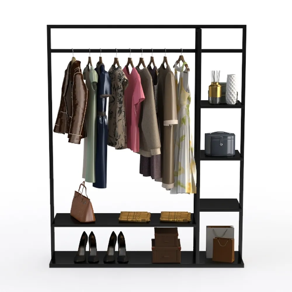 6-Tier Coat Rack Shoe Bench Set, Entryway Bench