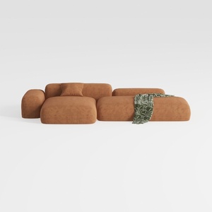 Oversized L-Shaped Sectional Sofa with Ottoman