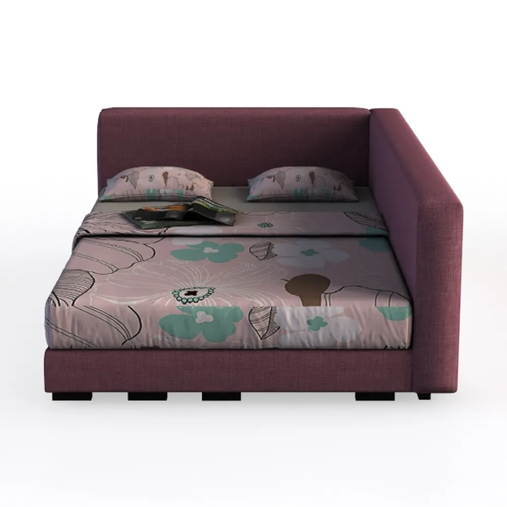 WHOJA Poltrona Imbottita con Divano Letto Singolo Casual Pieghevole Cotone e Lino Naturali Comodo e Traspirante Schienale Regolabile Soggiorno Camera da Letto Meditation Chair (Color : Wine Red)