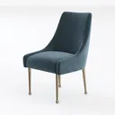 Dining Chairs Set of 2, Modern Velvet Fabric Left 45 Degree View