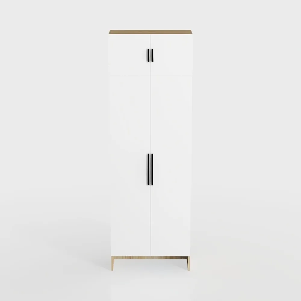 Double Kitchen Pantry, Double Door, Four Shelves