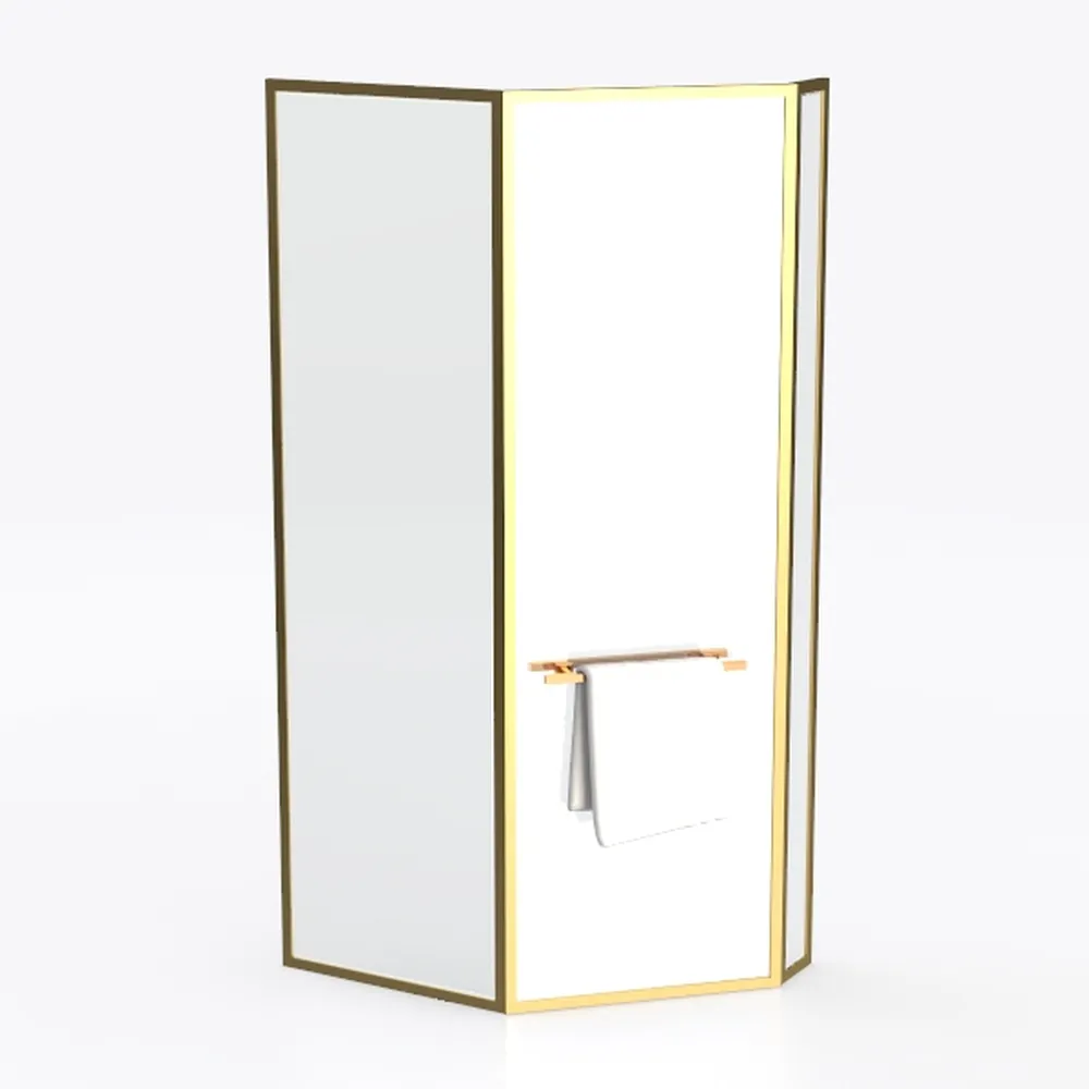 Bathroom Corner Shower Enclosure, 34 in. L x
