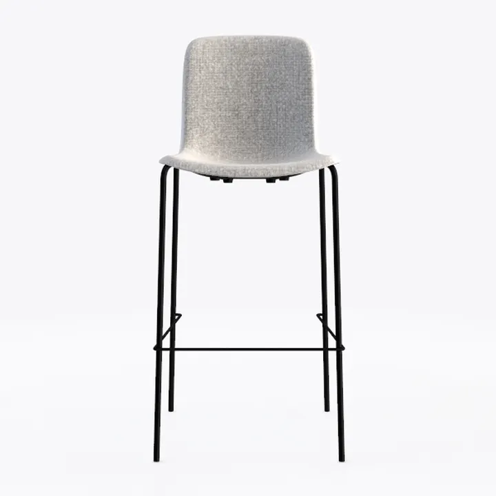 Minimalist Fabric Metal Bar Stool 3D Model