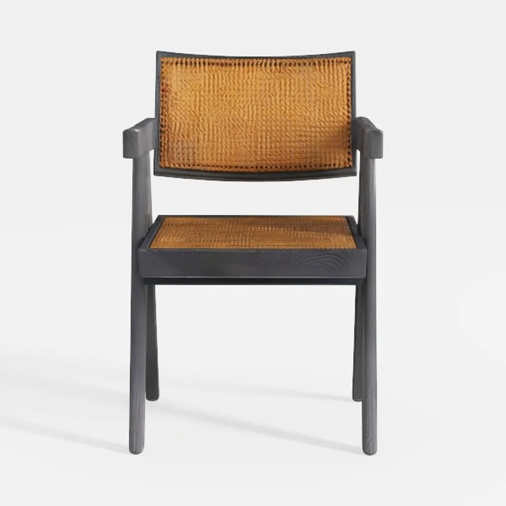 Spindle Chair, Taupe Paisley Fabric for Living Roo