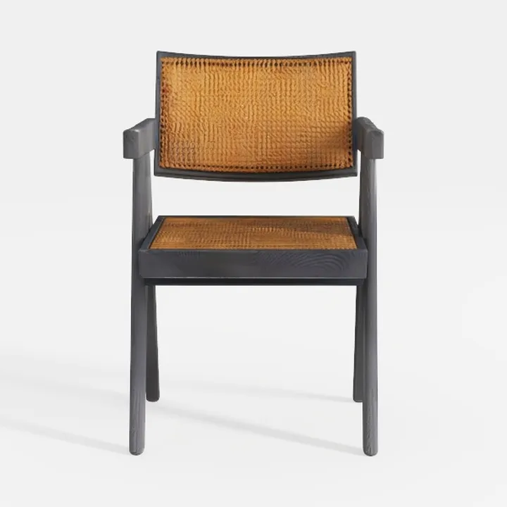 Spindle Chair, Taupe Paisley Fabric for Living Roo