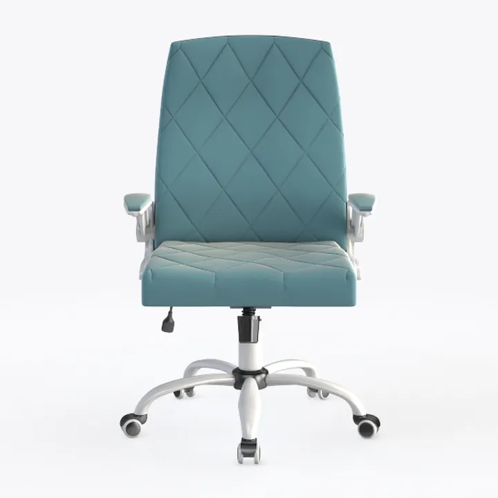 Modern Teal Fabric Tufted Office Chair 3D Model