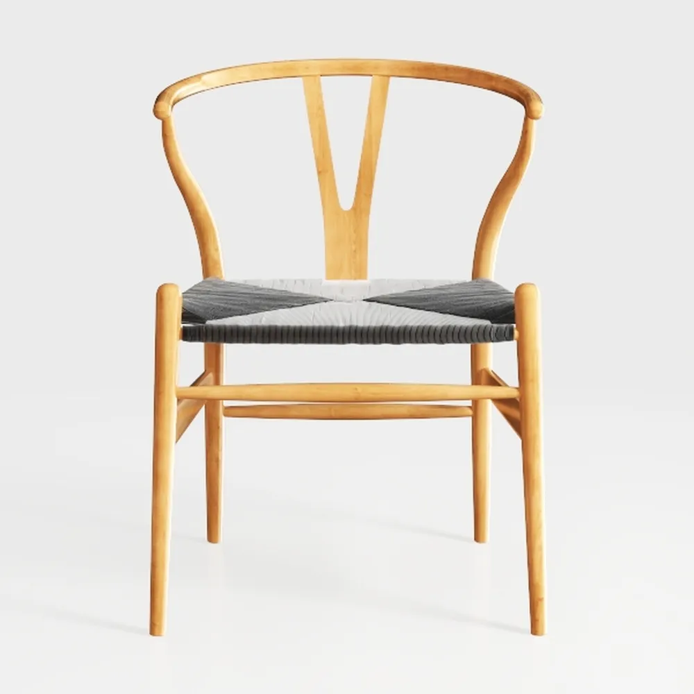 Wishbone Dining Chairs Set of 4, Mid-Century