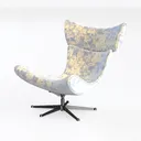 BAÏTA Poltrona ANTEA Tessuto Verde Rotativo e reclinabile Left 45 Degree View