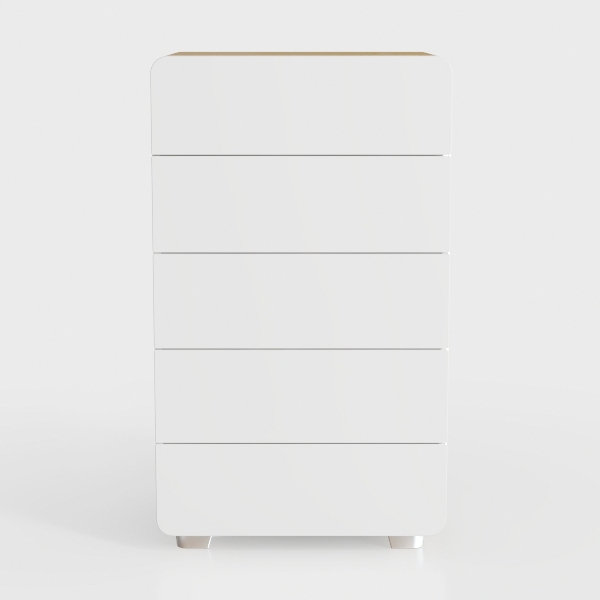 FOTOSOK White Dresser, 5 Drawer Dresser Tall White
