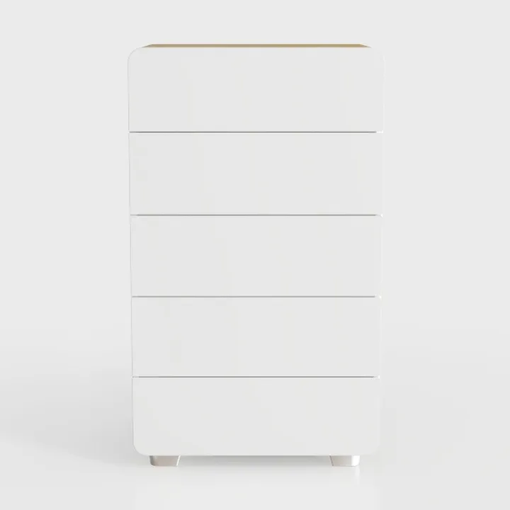 FOTOSOK White Dresser, 5 Drawer Dresser Tall White