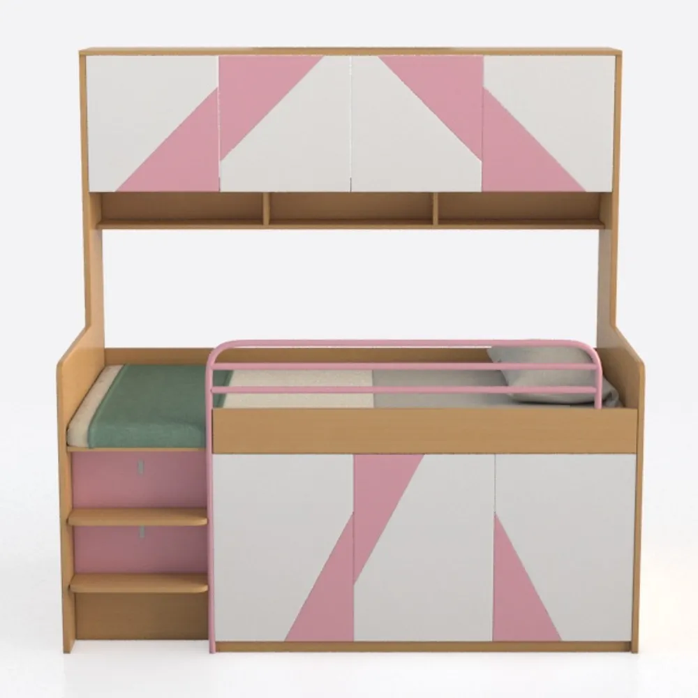 Metal Twin size Loft Bed with Roof, Window, Guardr