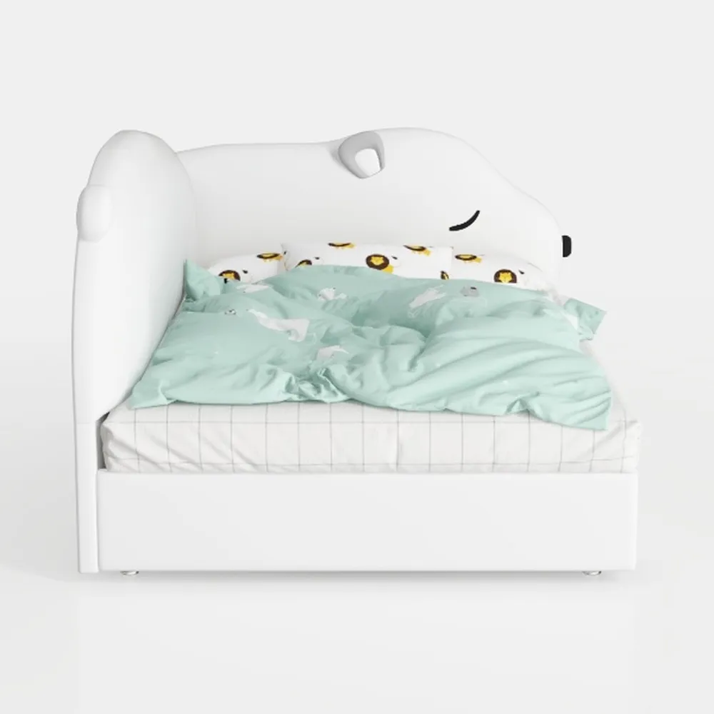 Twin Upholstered Daybed with Trundle and L-Shaped 