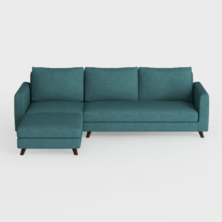 103.5" L-Shaped Velvet Sectional for Living Rooms