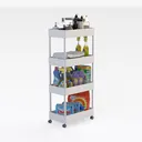 Laiensia 4-Tier Storage Cart,Multifunction Utility Right 45 Degree View