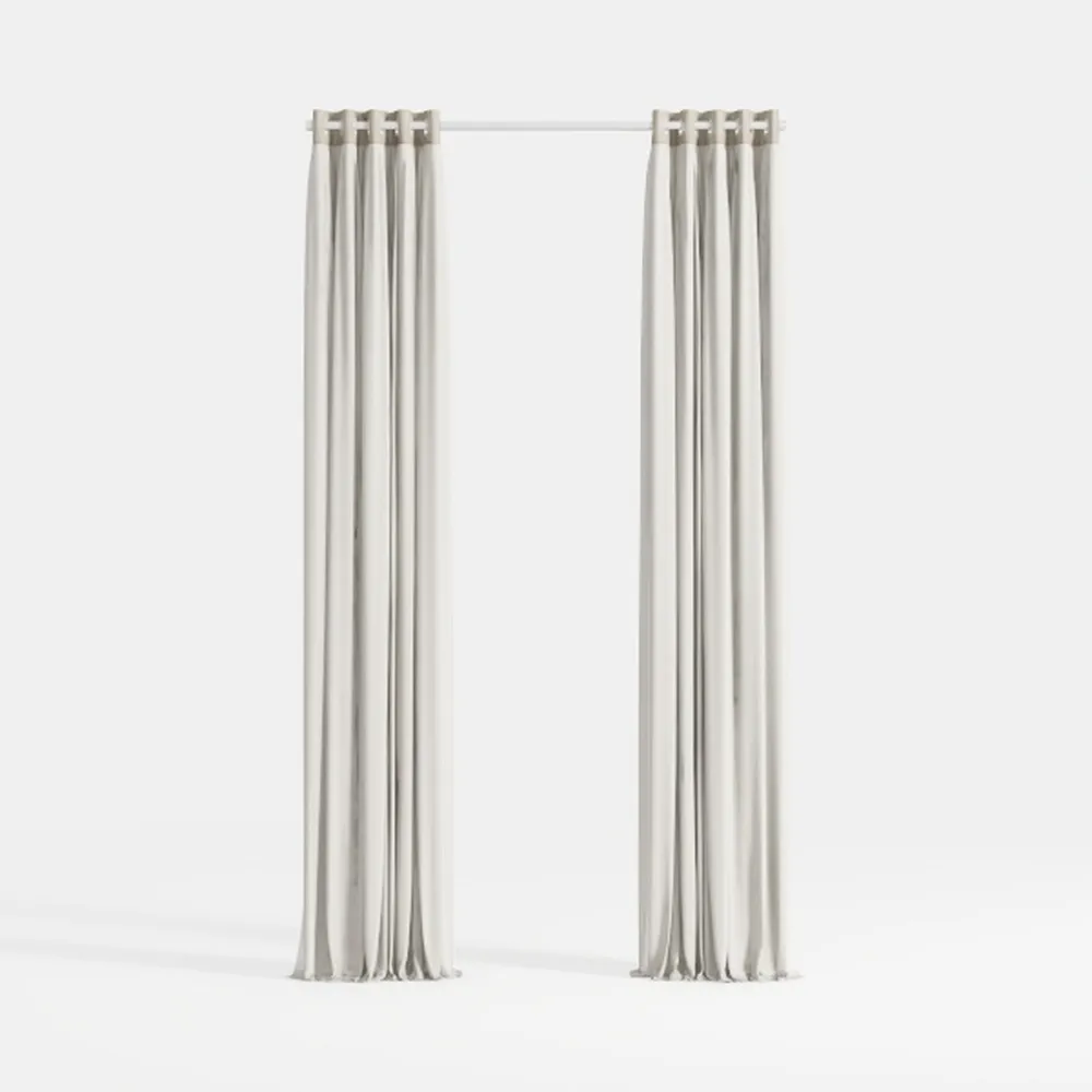 Joydeco Linen Curtains 96 inch Length 2 Panel Set