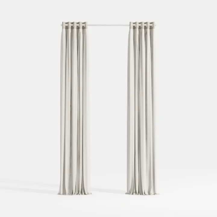 Joydeco Linen Curtains 96 inch Length 2 Panel Set
