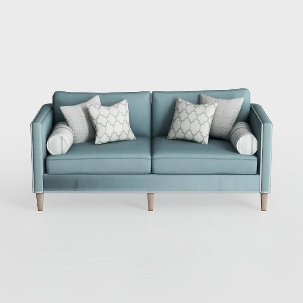 87.4 ’’ Modern Sectional Sofa, Plush Teddy Upholst