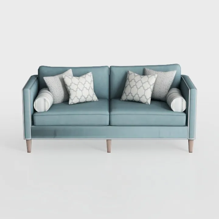 87.4 ’’ Modern Sectional Sofa, Plush Teddy Upholst