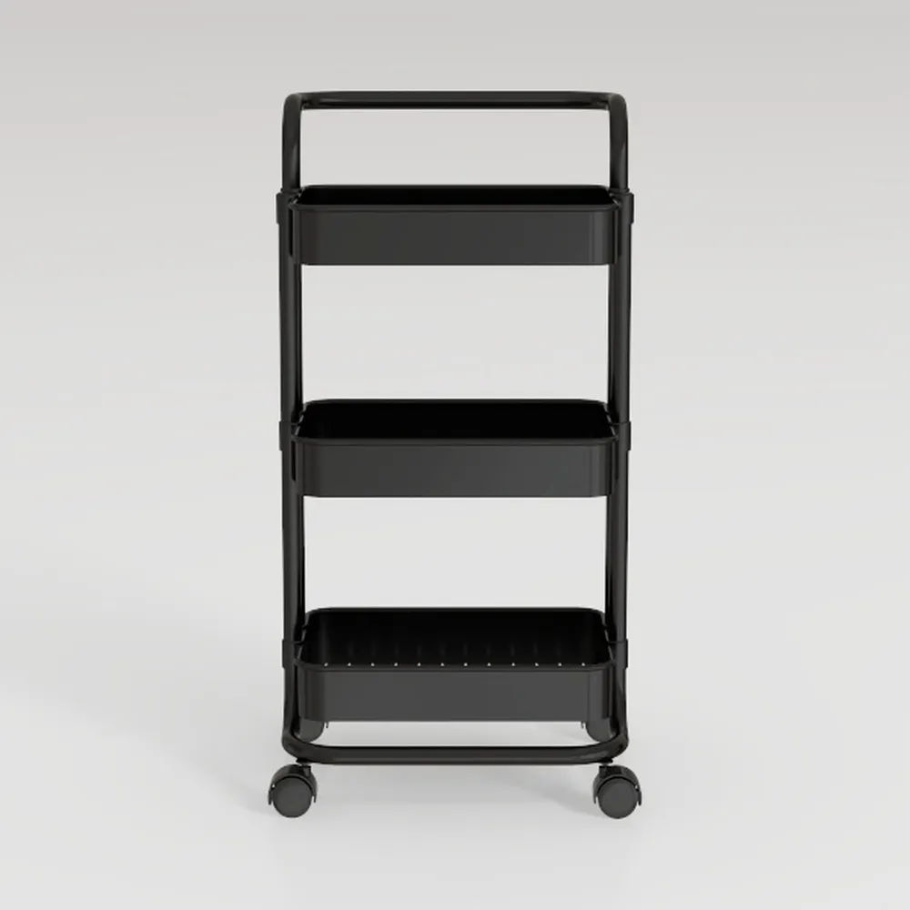 SPACEKEEPER Slim Rolling Storage Cart 4 Tier