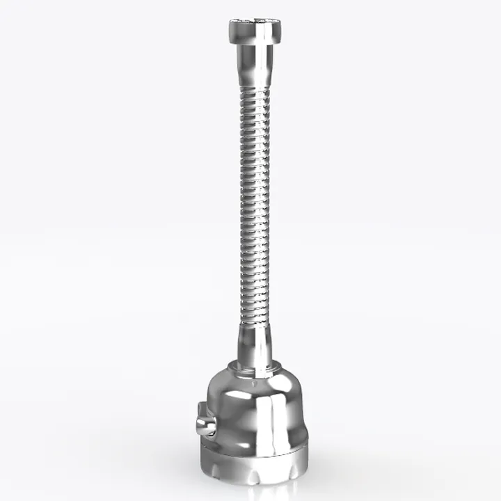 Polished Metal Industrial Gooseneck Lamp 3D Model