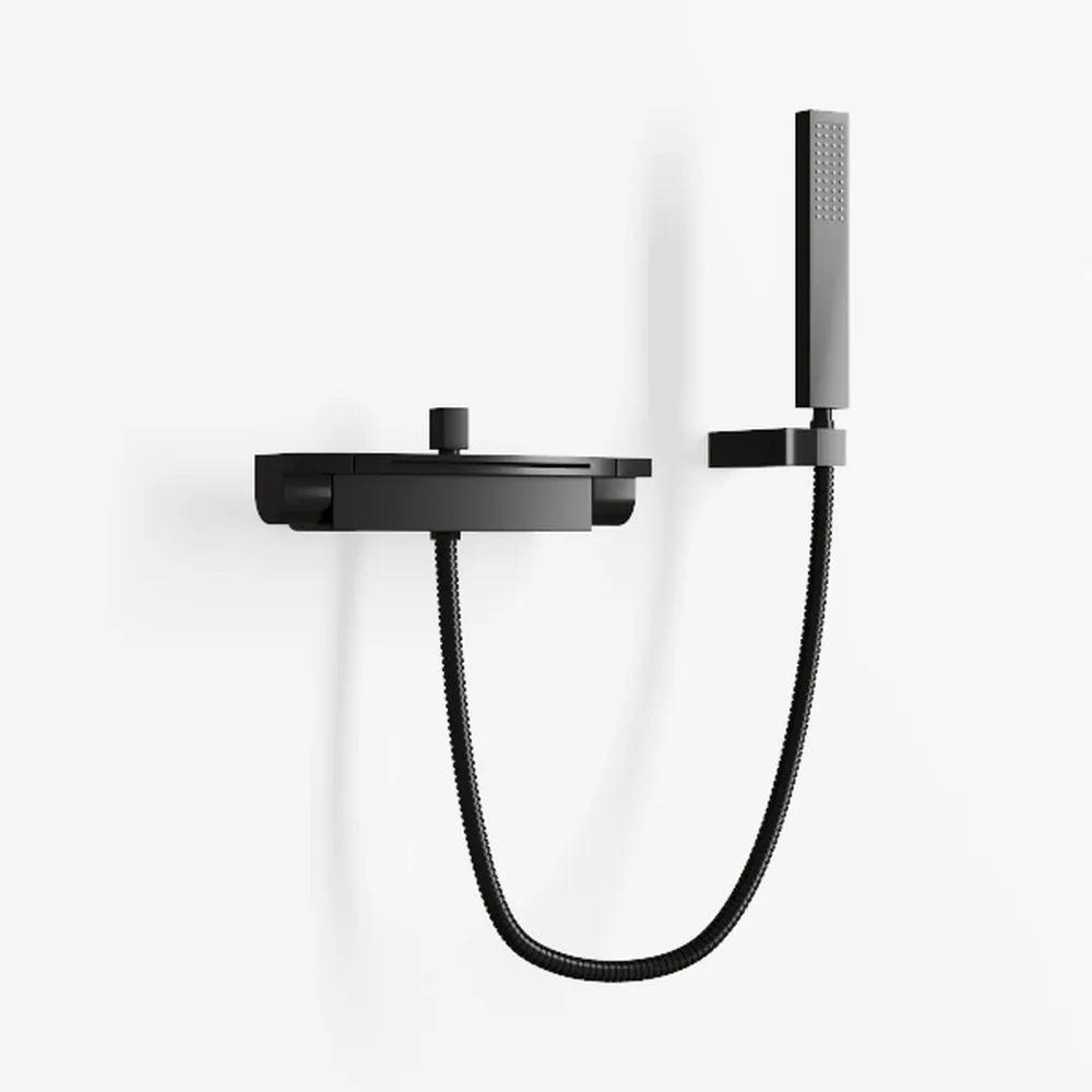 Achelous Black and Gold Kitchen Faucet with Pull