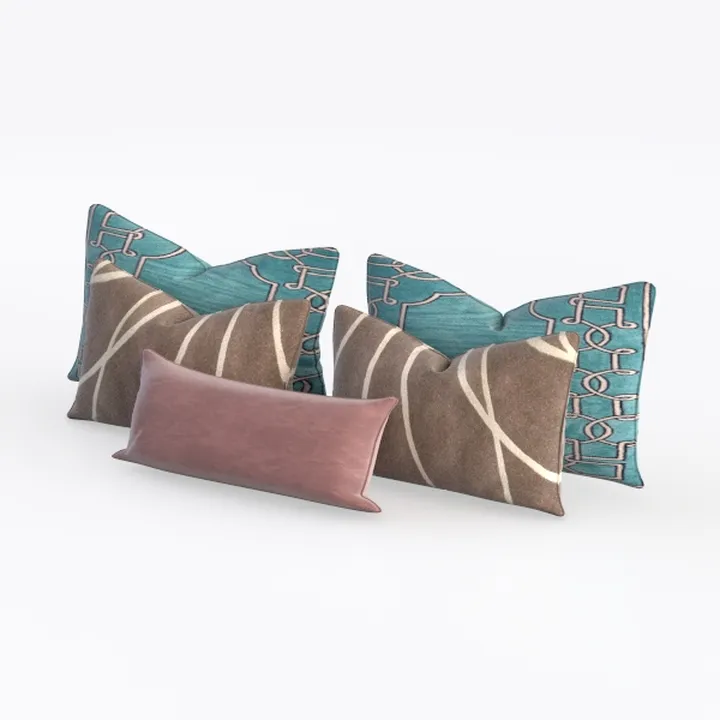 Outdoor Waterproof Throw Pillow Covers, Teal Brown