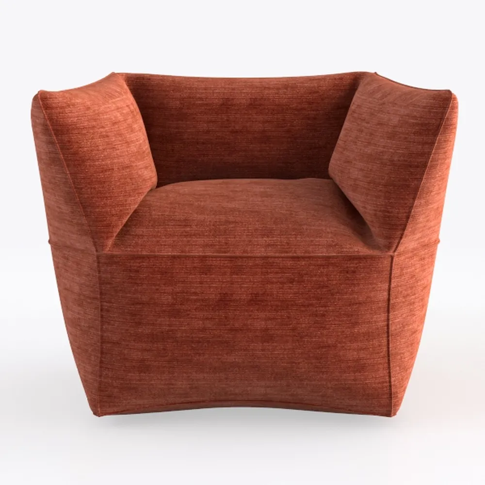 Ball & Cast Modern Swivel Accent Chair,Chenille