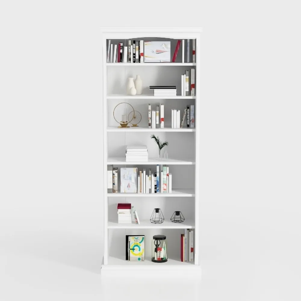 FOTOSOK 6-Tier Open Bookcase and Bookshelf, 