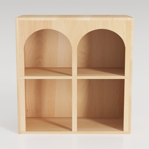 AVZEAR Modern Floor Corner Cabinet, Small Curved