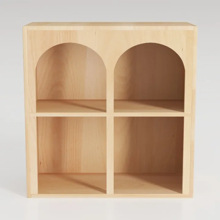 AVZEAR Modern Floor Corner Cabinet, Small Curved