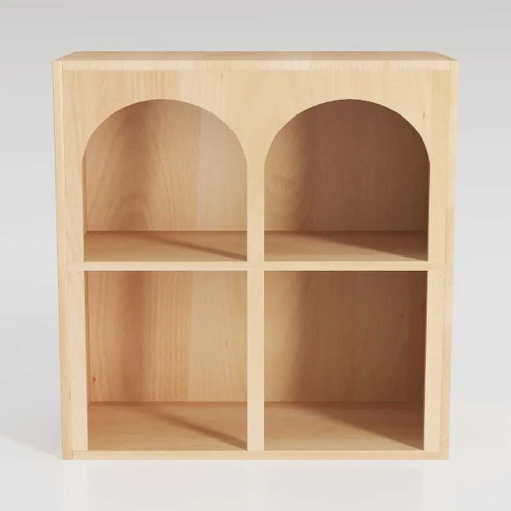 AVZEAR Modern Floor Corner Cabinet, Small Curved