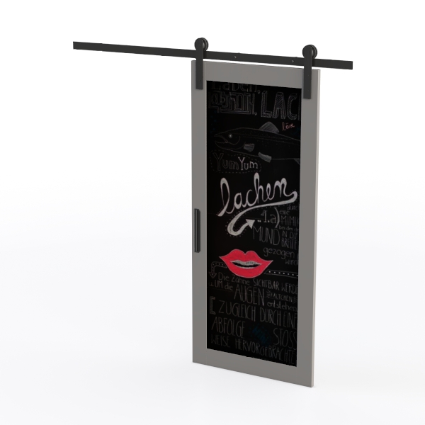 6.6FT Barn Door Hardware Kit Heavy Duty Sliding