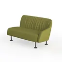 Modern Olive Green Fabric Right Arm Chaise Lounge 3D Model Left 45 Degree View