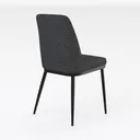 KCCLVER Relaxing Chair Dark Gray Fabric,Modern Uph Right 45 Degree View