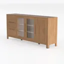 Sideboard Buffet Cabinet with Storage, Accent Left 45 Degree View
