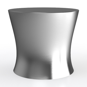Modern Minimalist Brushed Metal Round Side Table 3D Model