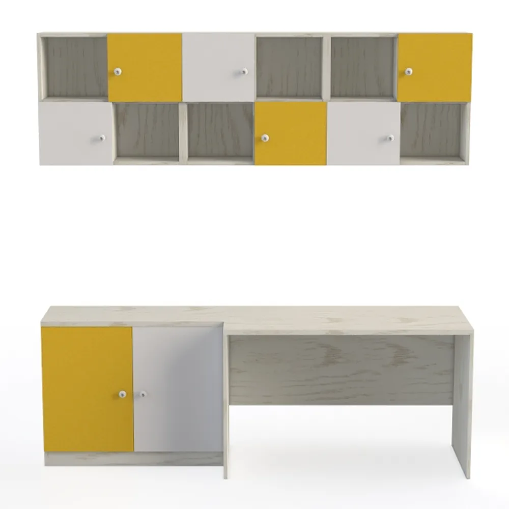 ProTuning ALEX/LAGKAPTEN Scrivania, griglia multicolore/bianco, 140x60 cm