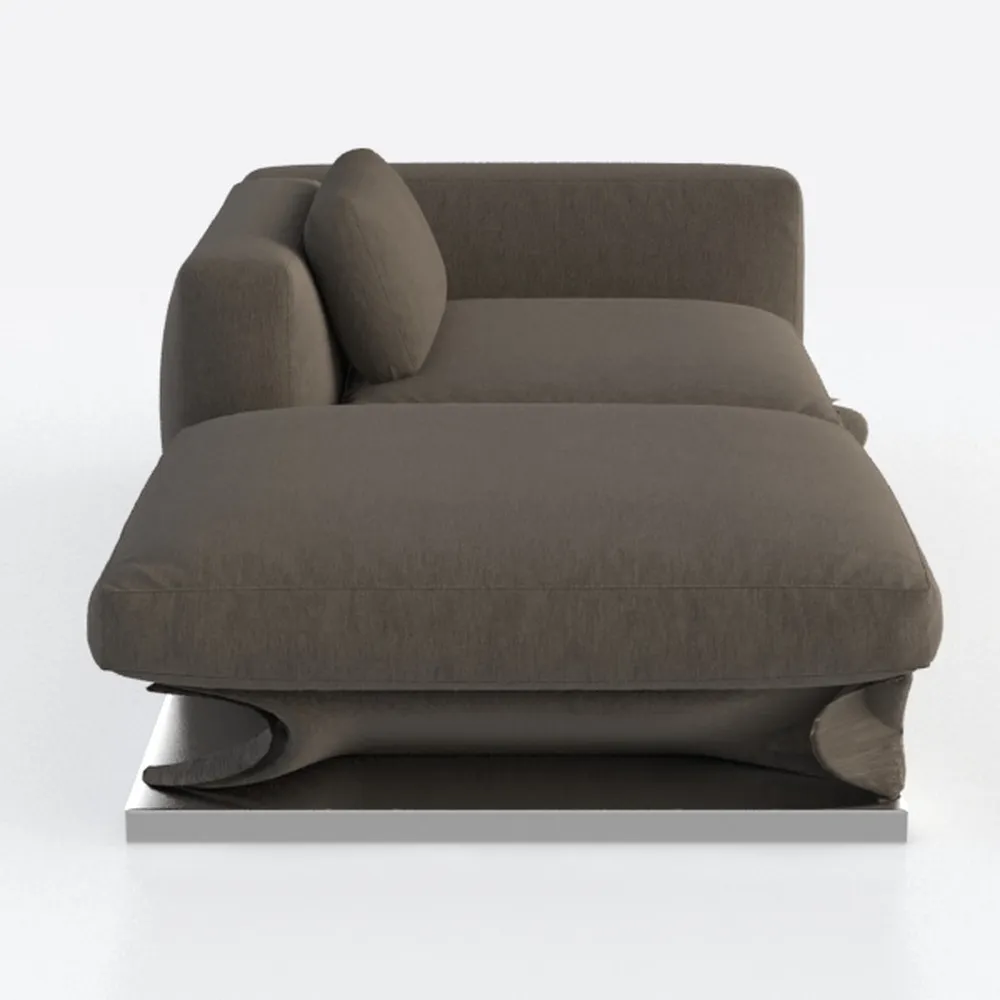 Pangea Home Sloan Right Arm Facing Brown Fabric