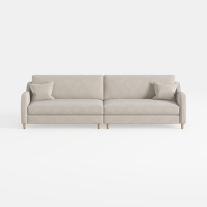 SIMPLIHOME Livingston 76-inch Wide Sofa in Cream W