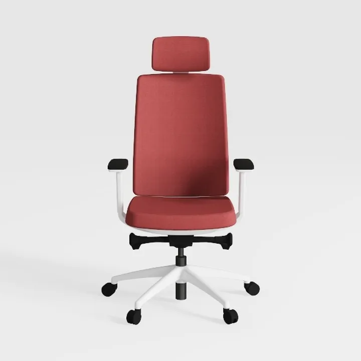 Modern Red Fabric Ergonomic Office Chair 3D Model