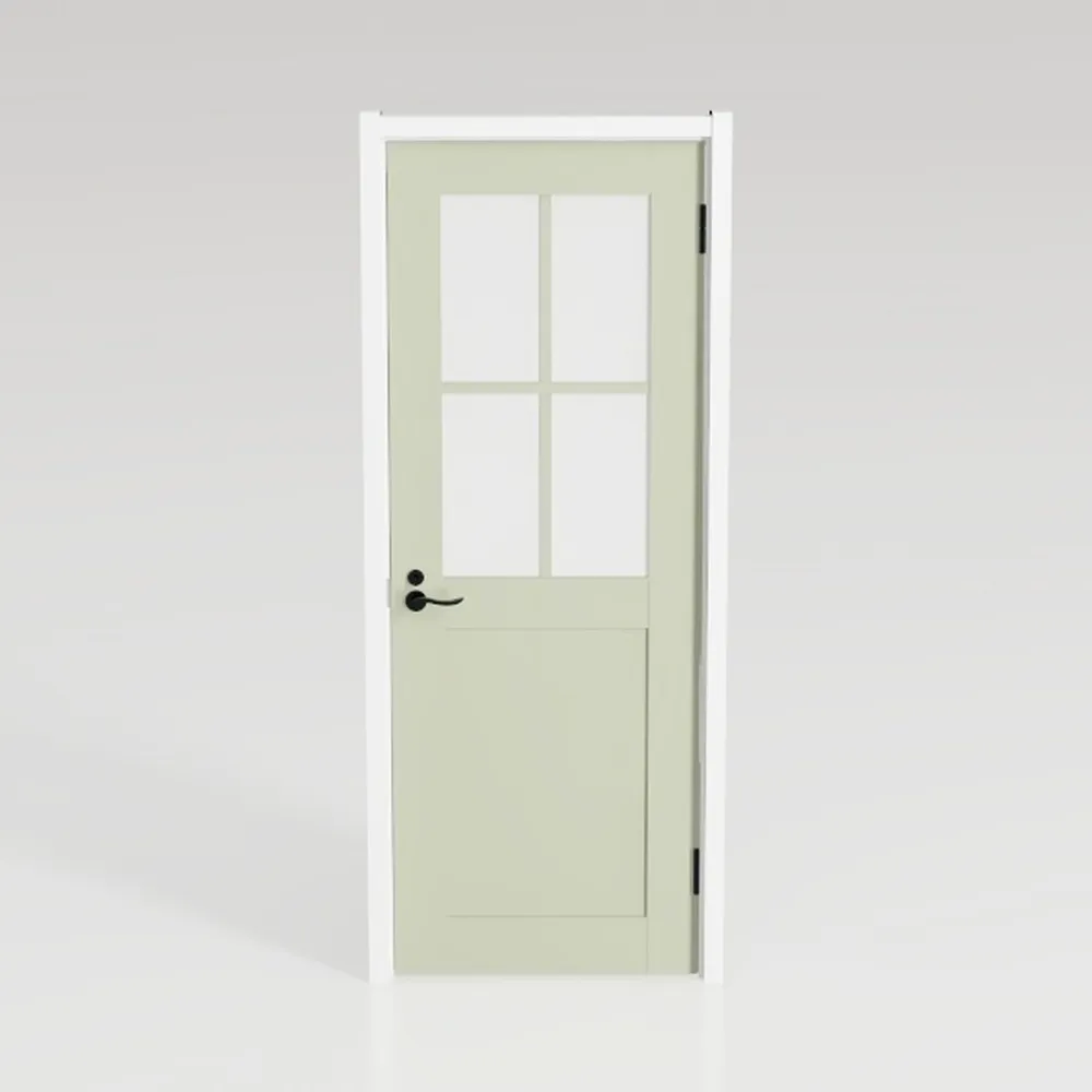 24" x 80" French Interior Door, 3 Lite Frosted Gla