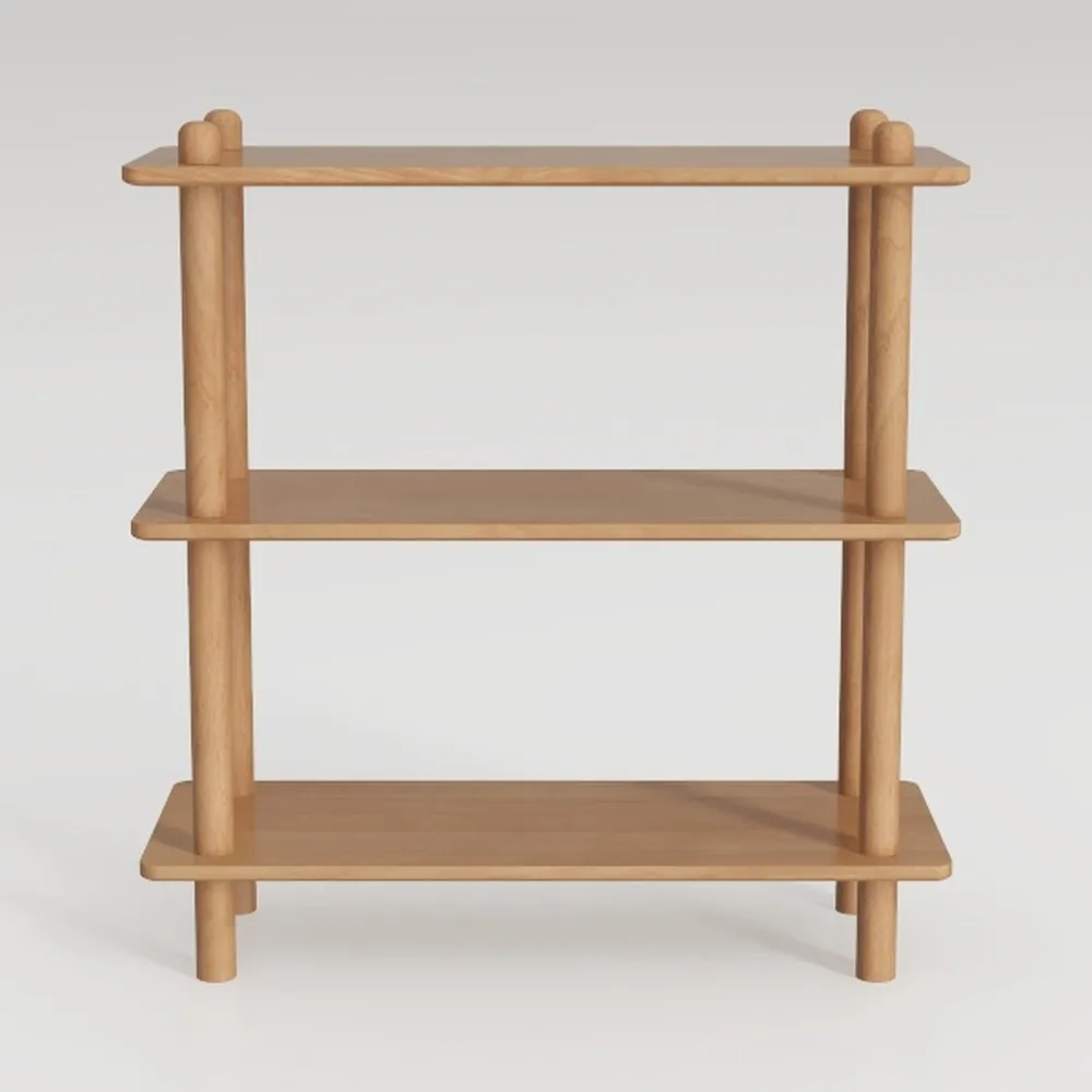 IBUYKE 3-Tier Wooden Open Bookcase - Modern