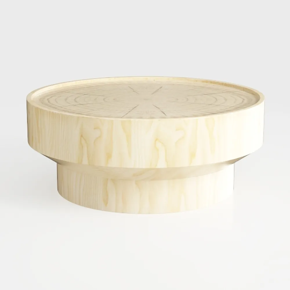 Round Coffee Table,29.52IN Wooden Coffee Table,Mid