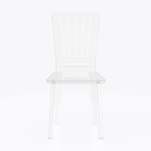 Minimalist Clear Acrylic Dining Chair 3D Model