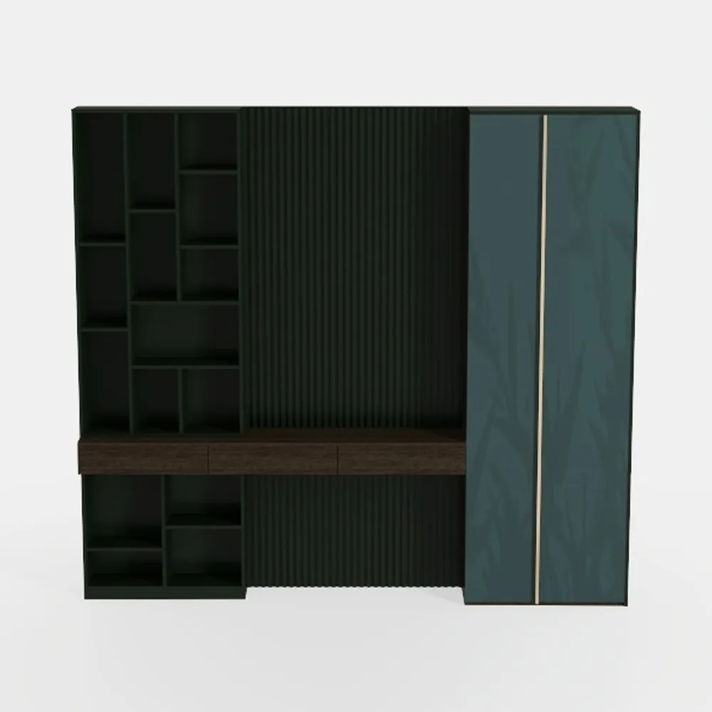 HLR Storage Bench with Glass Door&Shelf, Modern