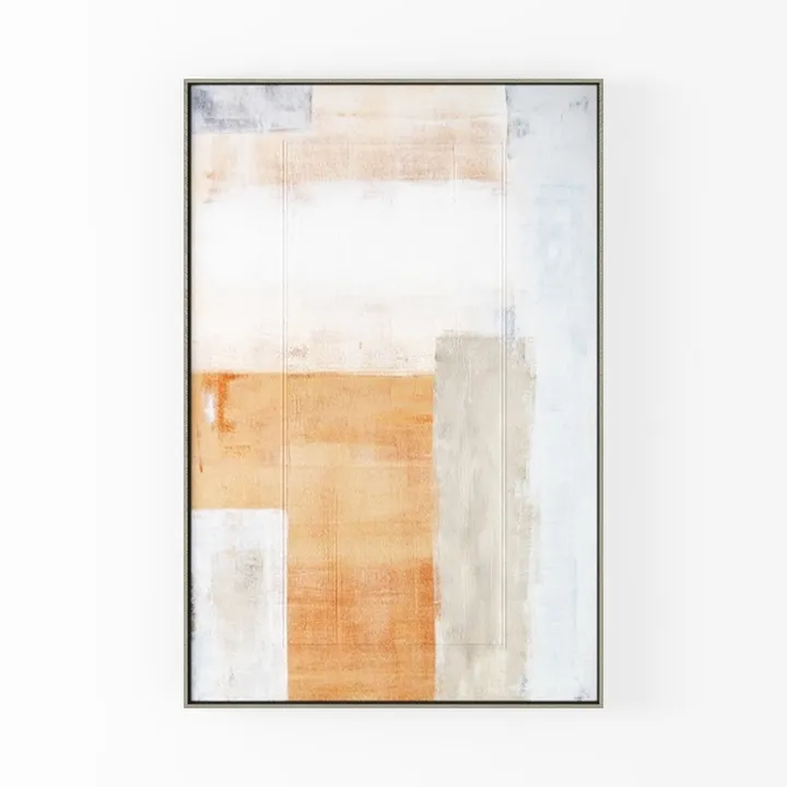 Minimalist Neutral Abstract Framed Wall Art 3D Model
