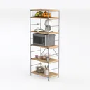 Furinno Turn-N-Tube 5-Tier Multipurpose Shelf Left 45 Degree View