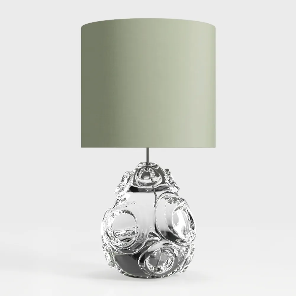 Floral Ceramic Table Lamp Nordic Modern White